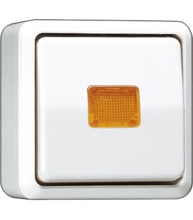 Выключатель одноклавишный с подсветкой Jung AP600, белый