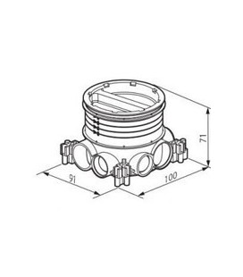 Монтажная коробка для напольных люков Legrand, диаметр 50-80мм