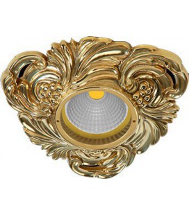 Треугольный точечный светильник из латуни, FEDE коллекция CHIANTI, блестящее золото