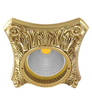 Круглый точечный светильник из латуни, FEDE коллекция PISA, блестящее золото