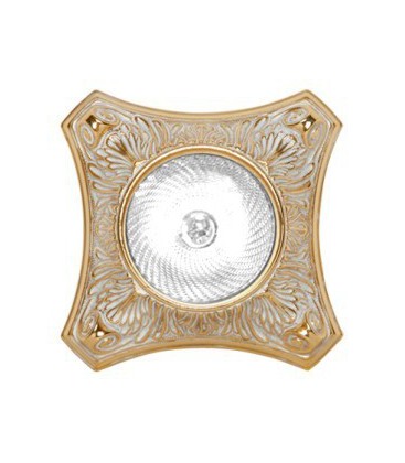 Круглый точечный светильник из латуни, FEDE коллекция PISA, золото с белой патиной
