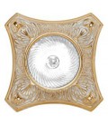 Круглый точечный светильник из латуни, FEDE коллекция PISA, золото с белой патиной