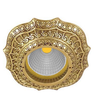 Скругленный точечный светильник из латуни, FEDE коллекция LUCCA, блестящее золото
