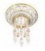 Круглый точечный светильник из латуни, с кристаллами Swarovski, FEDE коллекция CORDOBA CRYSTAL DE LUXE, золото с белой патиной