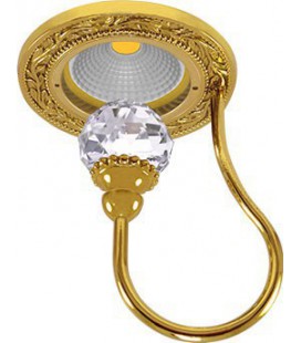 Круглый точечный светильник из латуни с крупным кристаллом, FEDE коллекция PARIS CRYSTAL DE LUXE, золото