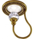 Круглый точечный светильник из латуни с крупным кристаллом, FEDE коллекция PARIS CRYSTAL DE LUXE, патина