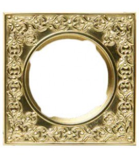 Квадратный точечный светильник из латуни, FEDE коллекция SAN SEBASTIAN, блестящее золото