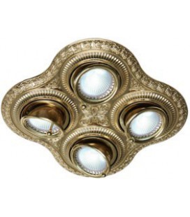 Поворотный точечный светильник из латуни на 4 лампы, FEDE коллекция SAN SEBASTIAN, блестящее золото