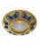 Круглый встраиваемый точечный светильник из латуни, FEDE коллекция SMALTO ITALIANO SIENA, blue sapphire