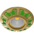 Круглый встраиваемый точечный светильник из латуни, FEDE коллекция SMALTO ITALIANO SIENA, emerald green