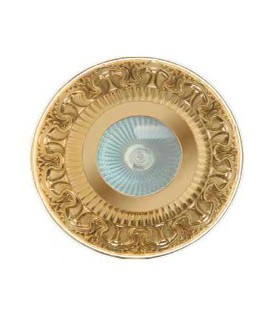 Круглый точечный светильник из латуни IP44, FEDE коллекция CORDOBA, прозрачное стекло, блестящее золото