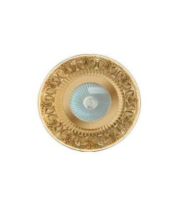 Круглый точечный светильник из латуни IP44, FEDE коллекция CORDOBA, прозрачное стекло, блестящее золото