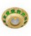 Круглый встраиваемый точечный светильник из латуни, FEDE коллекция SMALTO ITALIANO CORDOBA, emerald green