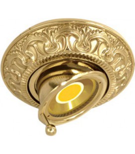 Круглый точечный поворотный светильник из латуни, FEDE коллекция CORDOBA SWIVET & TILT, блестящее золото
