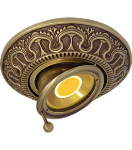 Круглый точечный поворотный светильник из латуни, FEDE коллекция CORDOBA SWIVET & TILT, патина