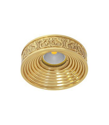 Круглый точечный светильник из латуни, FEDE коллекция EMPORIO, блестящее золото