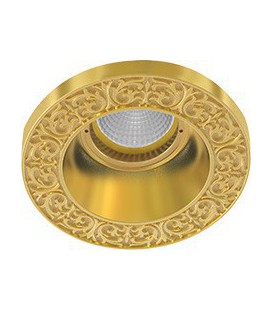 Круглый встраиваемый точечный светильник из латуни, FEDE коллекция EMPORIO ROUND, блестящее золото