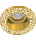 Круглый встраиваемый точечный светильник из латуни, FEDE коллекция EMPORIO ROUND, золото с белой патиной