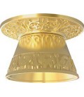 Круглый встраиваемый точечный светильник из латуни с декоративным рассеивателем, FEDE EMPORIO ROUND II, блестящее золото