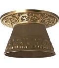 Круглый встраиваемый точечный светильник из латуни с декоративным рассеивателем, FEDE EMPORIO ROUND II, патина