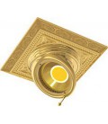 Квадратный встраиваемый поворотный светильник из латуни, FEDE коллекция EMPORIO SQUARE, блестящее золото