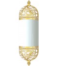 Настенный светильник с плафоном, FEDE коллекция EMPORIO WALL LIGHT I, золото с белой патиной