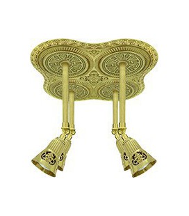 Точечный четверной поворотный потолочный светильник из латуни, FEDE коллекция EMPORIO SAN SEBASTIAN FOUR, блестящее золото