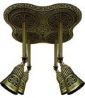 Точечный четверной поворотный потолочный светильник из латуни, FEDE коллекция EMPORIO SAN SEBASTIAN FOUR, патина