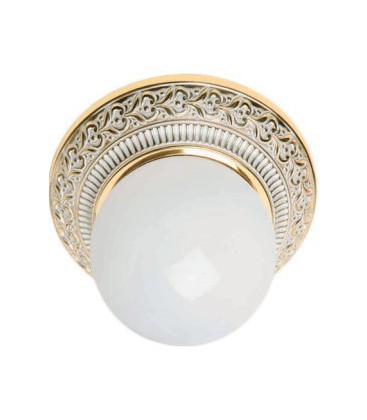 Накладной точечный светильник из латуни в сборе, FEDE коллекция BILBAO I, золото с белой патиной