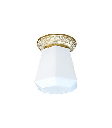 Накладной точечный светильник из латуни в сборе, FEDE коллекция BILBAO I DECO, золото с белой патиной