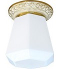 Накладной точечный светильник из латуни в сборе, FEDE коллекция BILBAO I DECO, золото с белой патиной