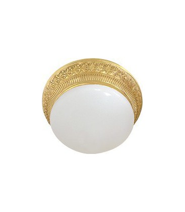 Накладной точечный светильник из латуни с матовым плафоном (на 2 лампы), FEDE коллекция BILBAO II, блестящее золото