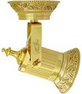 Накладной поворотный светодиодный светильник из латуни, FEDE коллекция VIENNA PAR 30 LED, блестящее золото