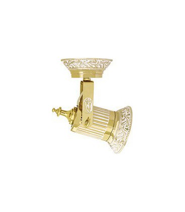 Накладной поворотный светодиодный светильник из латуни, FEDE коллекция VIENNA PAR 30 LED, золото с белой патиной