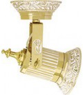 Накладной поворотный светодиодный светильник из латуни, FEDE коллекция VIENNA PAR 30 LED, золото с белой патиной