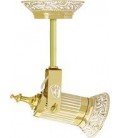 Накладной поворотный светодиодный светильник из латуни, FEDE коллекция VIENNA PAR 30 LED & PIPE, золото с белой патиной