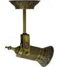 Накладной поворотный светодиодный светильник из латуни, FEDE коллекция VIENNA PAR 30 LED & PIPE, патина