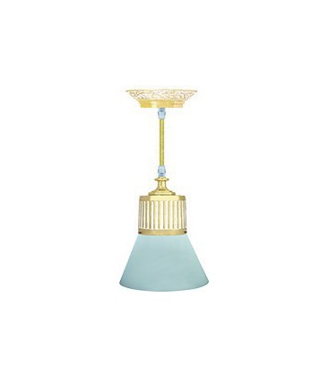 Подвесной светильник из латуни, FEDE коллекция VIENNA GLASS, золото с белой патиной