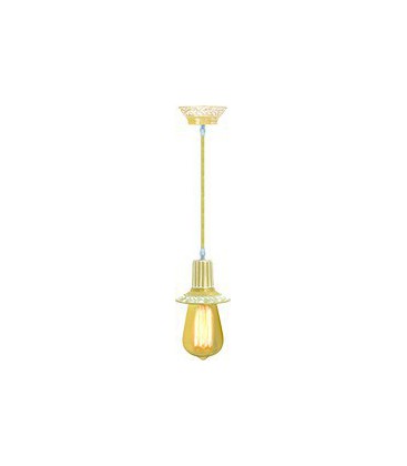 Подвесной светильник из латуни (без лампочки), FEDE коллекция MILANO EDISON, золото с белой патиной