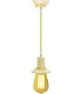 Подвесной светильник из латуни (без лампочки), FEDE коллекция MILANO EDISON, золото с белой патиной