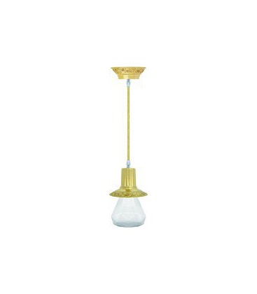 Подвесной светильник из латуни (без лампочки), FEDE коллекция MILANO GLASS, блестящее золото