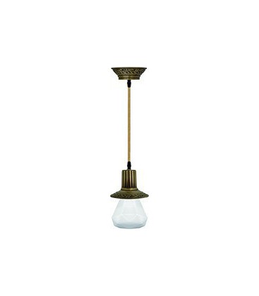 Подвесной светильник из латуни (без лампочки), FEDE коллекция MILANO GLASS, патина