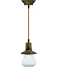 Подвесной светильник из латуни (без лампочки), FEDE коллекция MILANO GLASS, патина