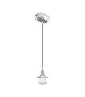 Подвесной светильник из латуни (без лампочки), FEDE коллекция MILANO I GLASS, блестящий хром