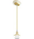 Подвесной светильник из латуни (без лампочки), FEDE коллекция MILANO I GLASS, золото с белой патиной