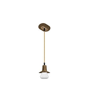 Подвесной светильник из латуни (без лампочки), FEDE коллекция MILANO I GLASS, патина