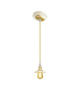 Подвесной светильник из латуни (без лампочки), FEDE коллекция MILANO I EDISON, золото с белой патиной