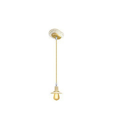 Подвесной светильник из латуни (без лампочки), FEDE коллекция MILANO I EDISON, золото с белой патиной