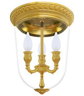 Люстра из латуни с плафоном, FEDE коллекция CHANDELIER II VENEZIA, блестящее золото