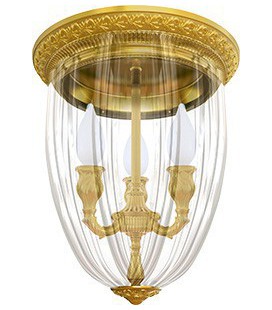 Люстра из латуни с плафоном, FEDE коллекция CHANDELIER I VENEZIA, блестящее золото
